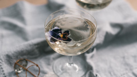 Bild von einem Sekt zum Ankommen